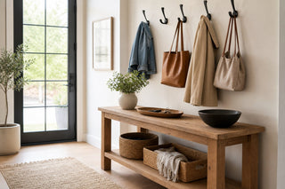 How to Create a Calm Entryway With Trays, Hooks, and Everyday Storage