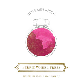 Honorary Edition 2024 Little Miss Jubilee Ink - 38ml Bottled vibrant pink shimmer by Ferris Wheel Press