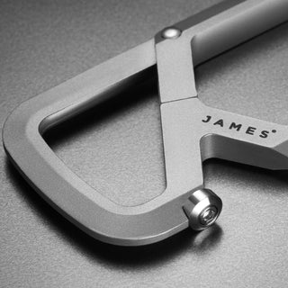 James The Mehlville Carabiner close-up showing anodized aluminum build and metal latch mechanism