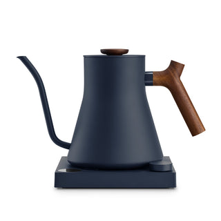 FELLOW Stagg EKG Pro Electric Pour Over Kettle (120V) with matte black body and wooden handle