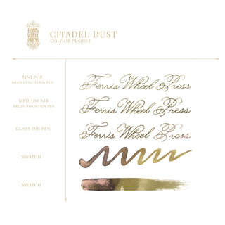 FerriTales The Book of Knights Series Citadel Dust Fountain Pen Inks - 10ml Bottled | Ferris Wheel Press