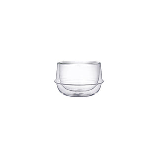 KINTO KRONOS Double Wall Tea Cup 200ml made of clear heat-resistant glass with sleek modern design
