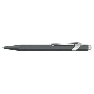 Caran d'Ache 849 Classic Line Ballpoint Pen in grey with hexagonal aluminium body and silver clip