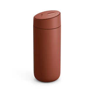 FELLOW Carter Slide Mug 16oz in terracotta with sleek matte finish and slide lid design