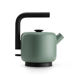 Fellow Clyde Electric Kettle (120V) (1500ml/50oz) with matte green stainless steel body and black handle