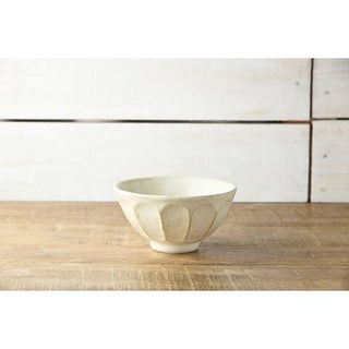 Kaneko Kohyo - Donburi Bowl - White - Rinka Series - Handcrafted Japanese Mino Ware with textured porcelain surface