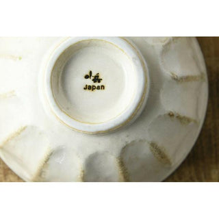 Kaneko Kohyo - Donburi Bowl - White - Rinka Series - handcrafted Japanese porcelain base with textured finish