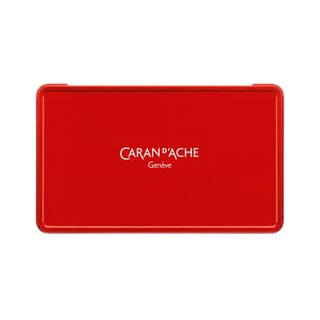 Caran d’Ache Ecridor Gift Set Ballpoint Pen & Leather Case red storage box with logo