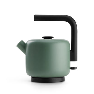 Fellow Clyde Electric Kettle (120V) (1500ml/50oz) with matte green steel body and black handle