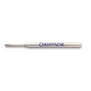 Caran d'Ache Goliath Ballpoint Pen Fine Refill with stainless steel tip and smooth silver barrel