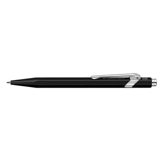 Caran d'Ache 849 Classic Line Ballpoint Pen with black hexagonal aluminium body and silver clip
