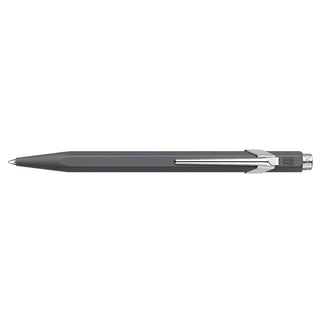 Caran d’Ache 849 Classic Line Ballpoint Pen in matte grey hexagonal aluminium body with silver clip
