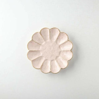 Kaneko Kohyo Small Plate Pink Rinka Series handcrafted Japanese Mino Ware porcelain with scalloped edges