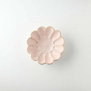 Kaneko Kohyo - Donburi Bowl - Pink - Rinka Series - handcrafted Japanese porcelain bowl with scalloped edge