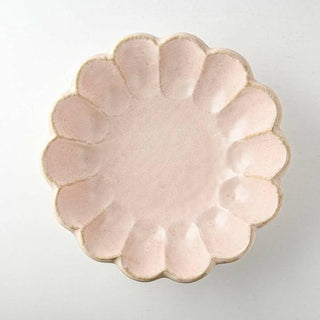 Kaneko Kohyo - Donburi Bowl - Pink - Rinka Series - handcrafted Japanese Mino ware with petal-shaped edges