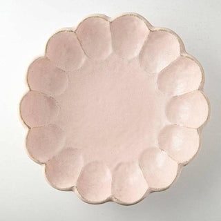 Kaneko Kohyo - Donburi Bowl - Pink - Rinka Series - Handcrafted Japanese Mino Ware with scalloped edges and smooth finish