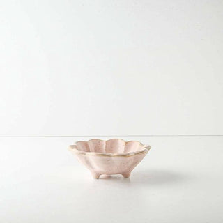 Kaneko Kohyo - Donburi Bowl - Pink - Rinka Series - handcrafted porcelain bowl with scalloped edges by Japanese vendor