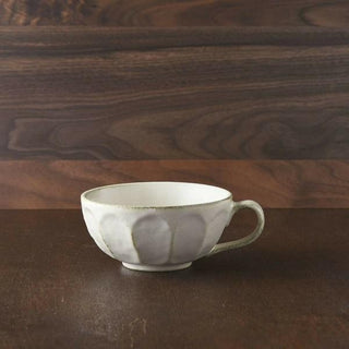 Kaneko Kohyo - Mug - White - Rinka Series - Handcrafted Japanese Mino Ware porcelain cup with soft textured finish