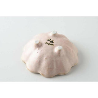 Kaneko Kohyo - Side Dish Bowl - Pink - Rinka Series - handcrafted porcelain showing base with Japan mark