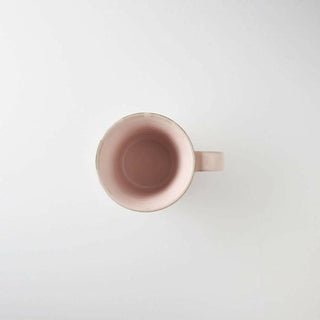Kaneko Kohyo - Mug - Pink - Rinka Series - Handcrafted Japanese Mino Ware porcelain mug top view