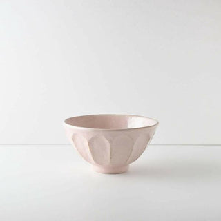 Kaneko Kohyo - Rice Bowl - Pink - Rinka Series with handcrafted textured porcelain surface
