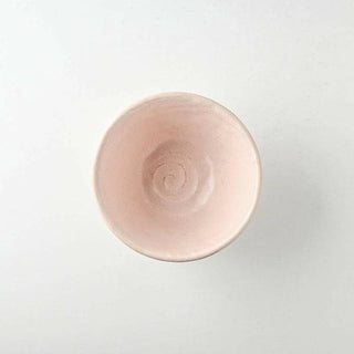 Kaneko Kohyo - Donburi Bowl - Pink - Rinka Series - Handcrafted Japanese Mino Ware porcelain bowl top view