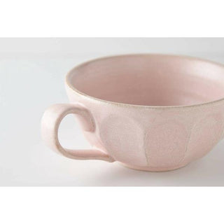 Kaneko Kohyo - Mug - Pink - Rinka Series - Handcrafted Japanese Mino Ware with soft matte finish and delicate handle detail