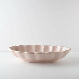 Kaneko Kohyo - Donburi Bowl - Pink - Rinka Series showing scalloped edge and smooth porcelain finish