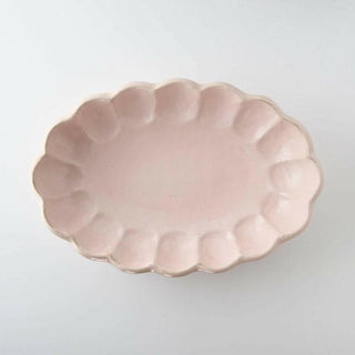 Kaneko Kohyo - Donburi Bowl - Pink - Rinka Series - Handcrafted Japanese Mino Ware with scalloped edges