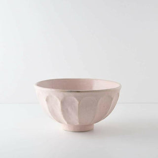 Kaneko Kohyo - Rice Bowl - Pink - Rinka Series handcrafted porcelain bowl with textured surface by Japanese Kaneko Kohyo
