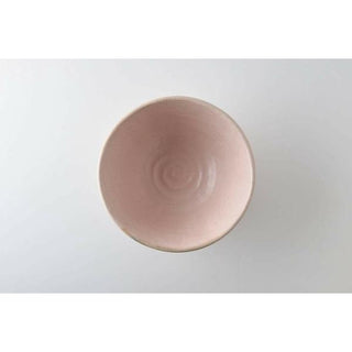Kaneko Kohyo - Donburi Bowl - Pink - Rinka Series - Handcrafted Japanese Mino Ware with smooth porcelain texture