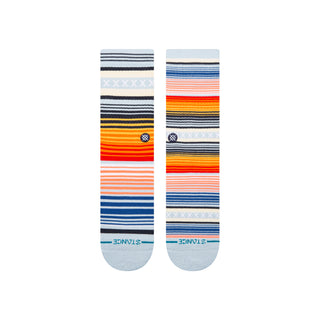 STANCE CURREN CREW SOCKS with vibrant multicolor stripes and soft combed cotton fabric design