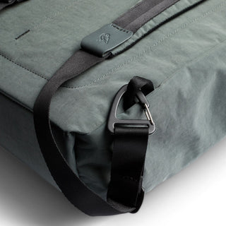 Bellroy Tokyo Totepack Compact showing recycled fabric texture and black adjustable strap detail