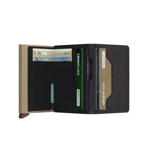 Secrid Bandwallet Liba non-leather wallet open showing card slots and cash compartment by SECRID