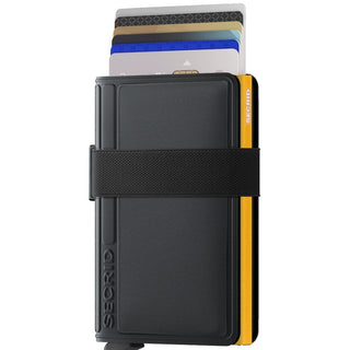 Secrid Bandwallet TPU non-leather black cardholder with elastic band and multiple cards visible