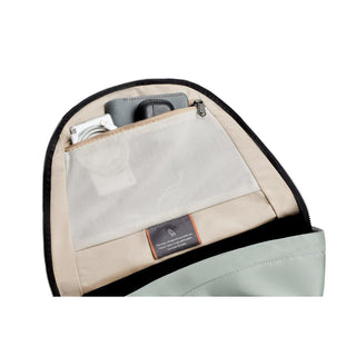 Bellroy Classic Backpack Second Edition with organized internal mesh pocket in light beige lining