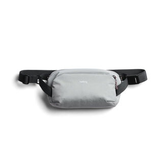 Bellroy Venture Ready Sling 2.5L in light gray with black adjustable strap and sleek recycled fabric design