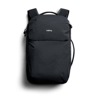 Bellroy Lite Travel Pack 30L black backpack with minimalist design and recycled fabric materials