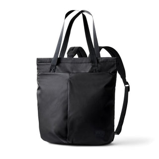 Bellroy Laneway Totepack in black with sleek recycled fabric and dual front pockets design