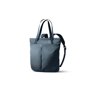 Bellroy Laneway Totepack in charcoal recycled nylon with dual handles and padded shoulder straps
