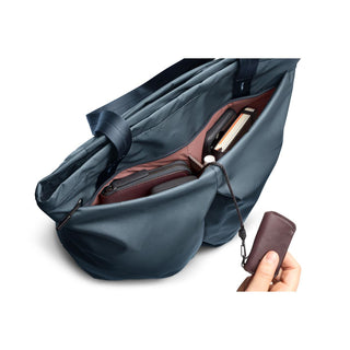 Bellroy Laneway Totepack showing spacious recycled nylon interior with multiple organized compartments