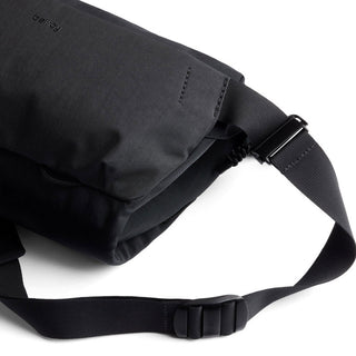 Bellroy Venture Sling 10L - Camera Edition in black recycled nylon with adjustable strap and magnetic flap closure