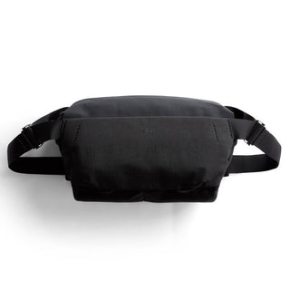 Bellroy Venture Sling 10L - Camera Edition in black recycled fabric with adjustable straps flat lay view