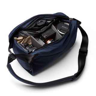 Bellroy Venture Sling 10L - Camera Edition navy bag with adjustable strap and padded compartments for camera gear