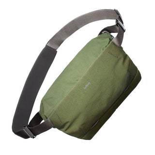 Bellroy Venture Sling 10L - Camera Edition in olive green recycled fabric with adjustable padded strap
