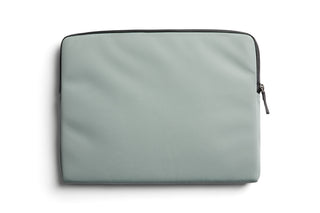 Bellroy Laptop Caddy 16" in muted green recycled polyester with top zipper closure flat view
