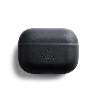 Bellroy Pod Jacket Pro 2nd Generation black eco-certified leather AirPods Pro case front view