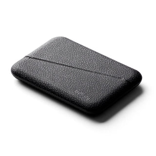 Bellroy Flip Case Second Edition in black textured leather with slim, minimalist design and embossed logo