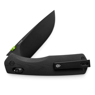 James The Carter XL Knife with black VG-10 blade and textured dark Micarta handle by The James Brand