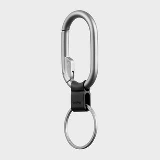 Orbitkey Clip Mini featuring a zinc alloy clip and black quick-release keyring on white background
